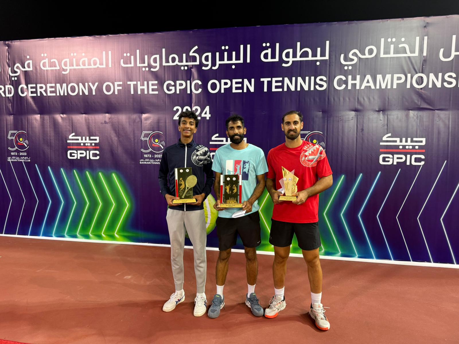 لاعبين فريق وزارة الداخلية يحققون مراكز متقدمة في بطولة البتروكيماويات المفتوحة للتنس<